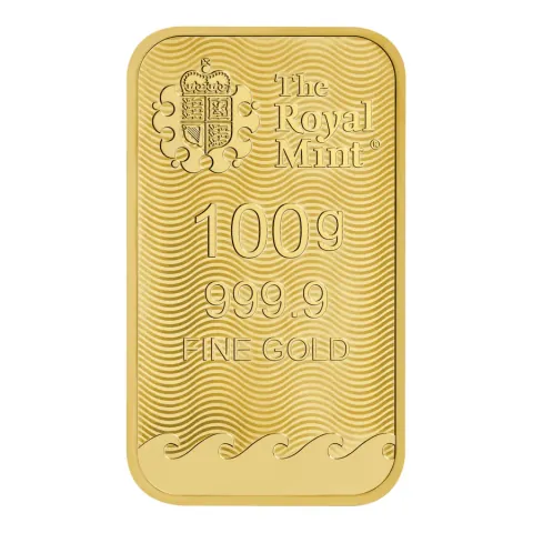 The Royal Mint 100 g Britannia gold minted bar