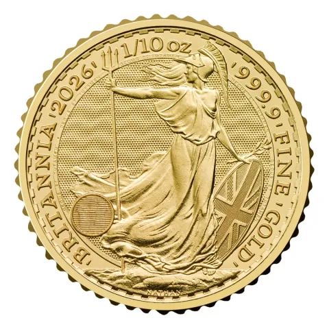 1/10oz Gold Britannia 2026, design side