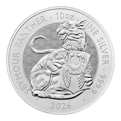 Seymour Panther 2026 10oz Silver Coin, design side