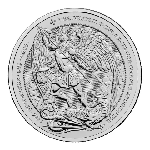 The Angel 2026 1oz Silver Coin, design side