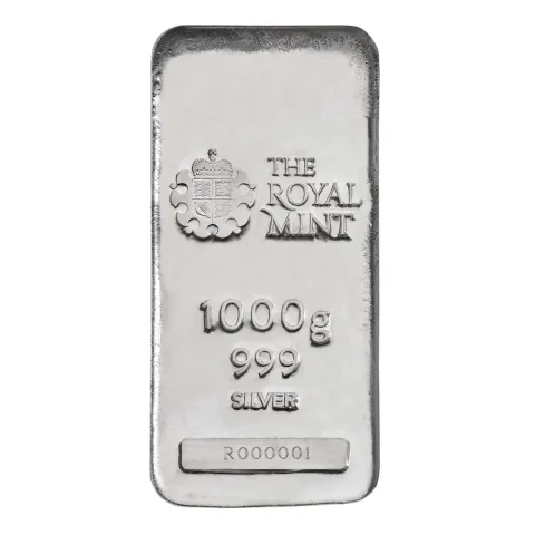 The Royal Mint 1kg Silver Cast Bar