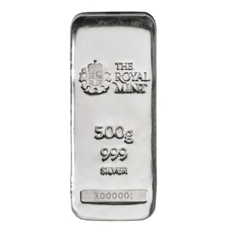 The Royal Mint 500g Silver Cast Bar